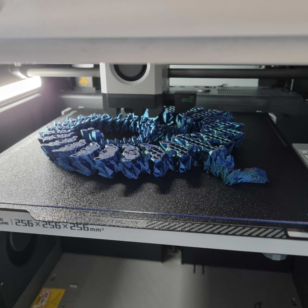 dragon 3d print cristal tricolour printing